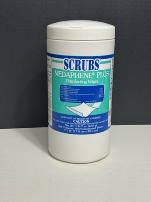 Lot of 1 Scrubs Medaphene Plus Disinfecting Wipes 7'' x 8'' 90 Wipes