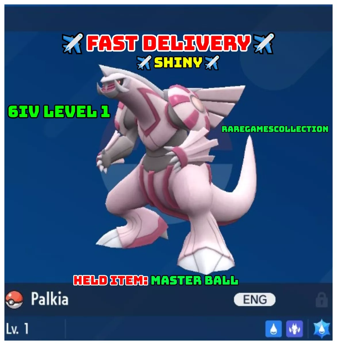 ✨ SHINY ✨ Event Palkia 6IV Level 1 ✨ Pokemon Scarlet & Violet ✨ FAST  DELIVERY