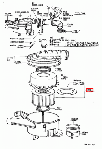 Genuine LandCruiser HJ60 HDJ80 HDJ79 HDJ78 FZJ80 1FZ 1HD 2H Engine Air Filter - Picture 17 of 20