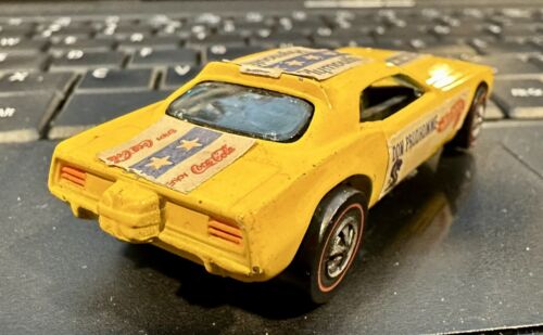 Vintage Hot Wheels Redline 1969 Yellow Snake Funny Car 1:64 Don Prudhomme - Picture 4 of 6