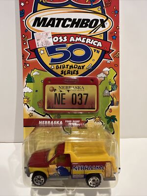 Matchbox Across America 50th Birthday Series Nebraska Ford Dump Truck