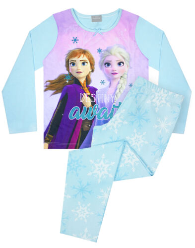 Juego de pijamas Disney Frozen para niñas | PJ azul manga larga pierna larga - Imagen 1 de 15