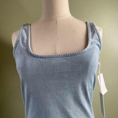 NWT! Good American Women’s Soft Sculpt Mini Dress Light Blue Stretchy - SZ 2 (S) - Picture 5 of 15