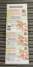 2011 BANGLADESH V WEST INDIES 2ND TEST @ DHAKA INTERNATIONAL CRICKET TICKET VGC