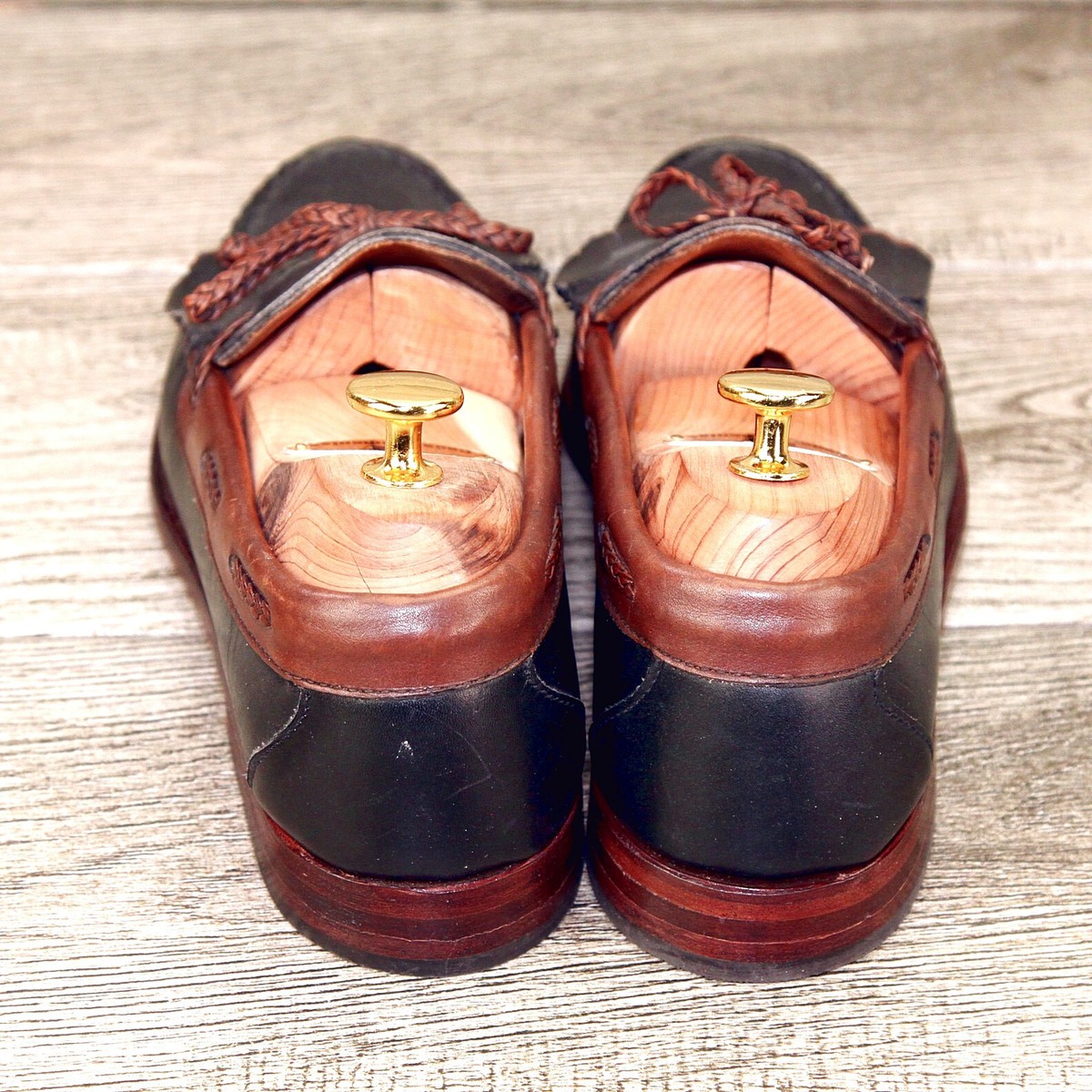 NEW * $295 Allen Edmonds WOODSTOCK Loafer 7 D Black / Brown 