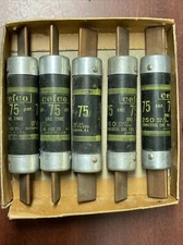 (Lot of 5) NEW CEFCO ONE-TIME 75 AMP FUSE 250 VOLT OT-75 Free Shipping
