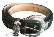 Vintage Enmon Women’s leather 1997 Belt And Buckle