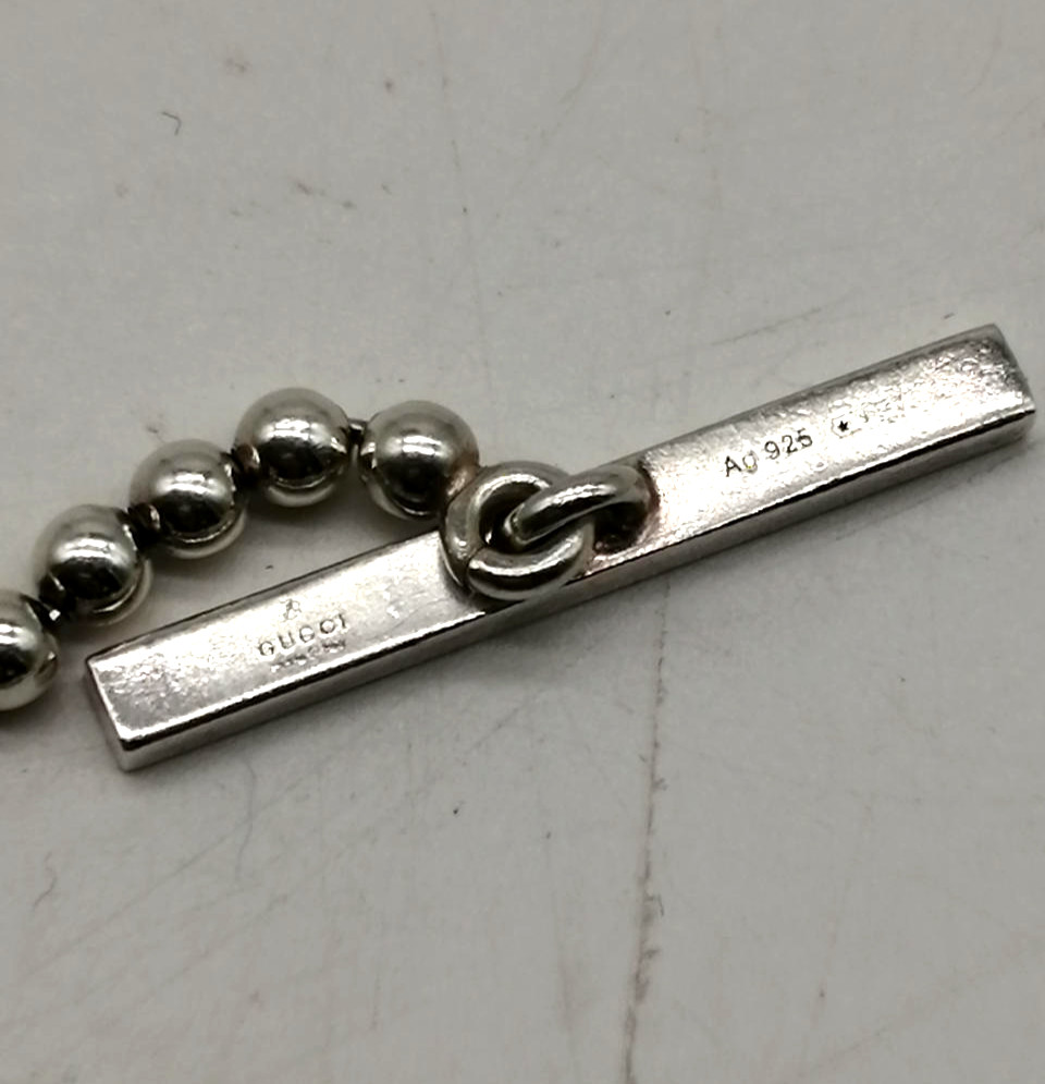 GUCCI Interlocking GG Toggle Ball Chain Necklace … - image 4