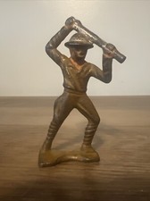 Antique WWI GREY IRON Metal Toy Soldier - G-19 US Doughboy Combat Soldier