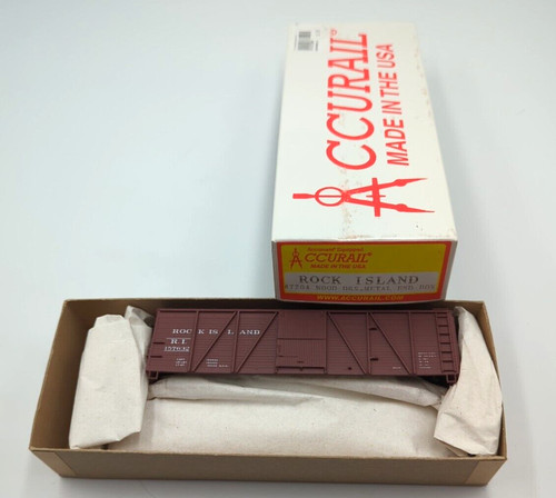 Kit Accurail Escala HO 7204 Rock Island 40' Puertas Madera Extremos de Metal Caja Coche - Nuevo de Lote Antiguo | Zustand: New
