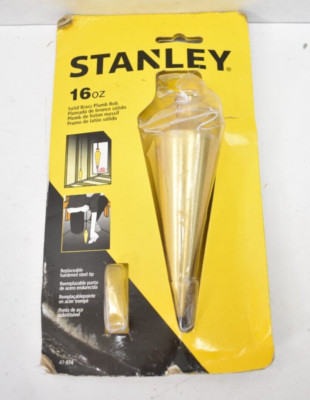 Stanley 16oz Solid Brass Plumb Bob 47-974 Genuine OEM Missing Steel Tip