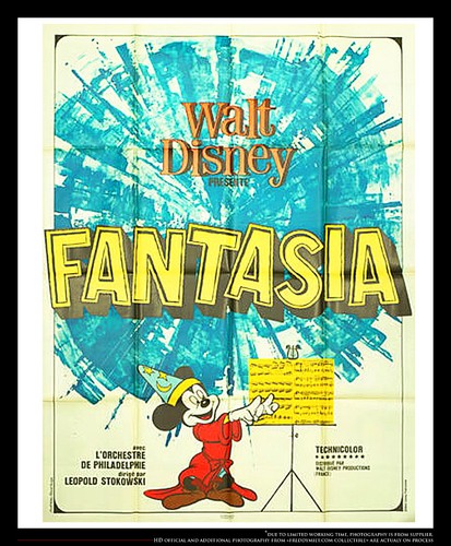 FANTASIA (1940) - 1967 Reprint - Original French Movie Poster – Large Fold