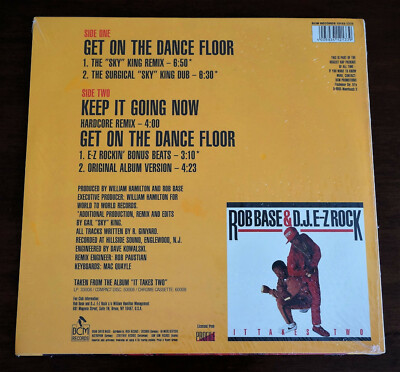 Rob Base & DJ E-Z Rock - Get On The Dancefloor 12'' Vinyl German