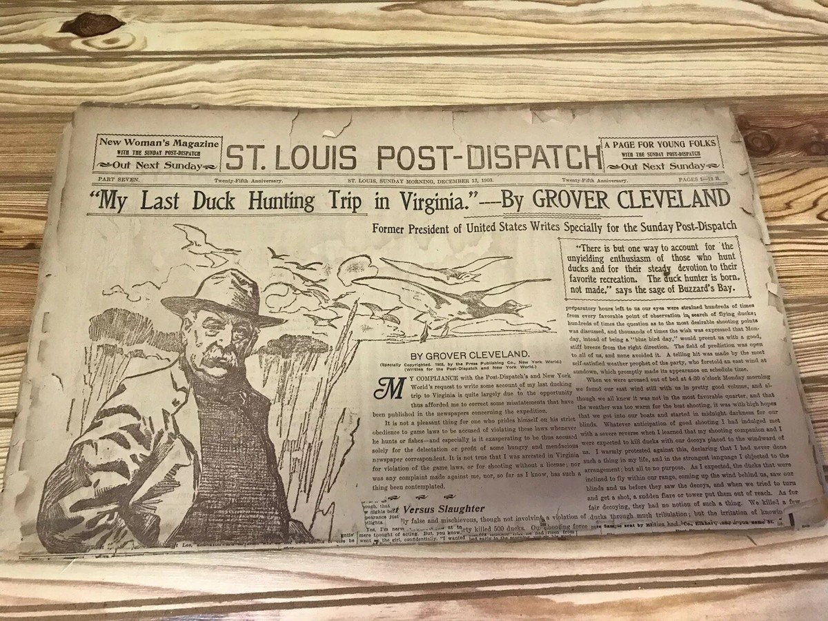 St Louis Post Dispatch Newspaper December 13 1903 Grover Cleveland