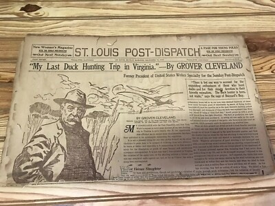 St Louis Post Dispatch Newspaper December 13 1903 Grover Cleveland Original