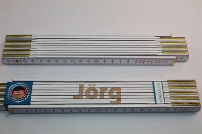 Zollstock mit Namen  JÖRG     Lasergravur 2 Meter Handwerkerqualität