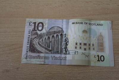 HARRY POTTER INTERESSE - SCHOTTISCHE £10,00 NOTE GLENFINNAN VIADUKT FUNKTIONIERT