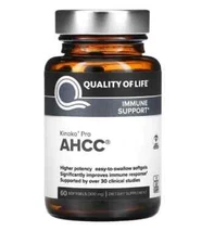 Quality of Life Labs, Kinoko Pro, AHCC, 300 mg (600 mg per serving), 60 Softgels