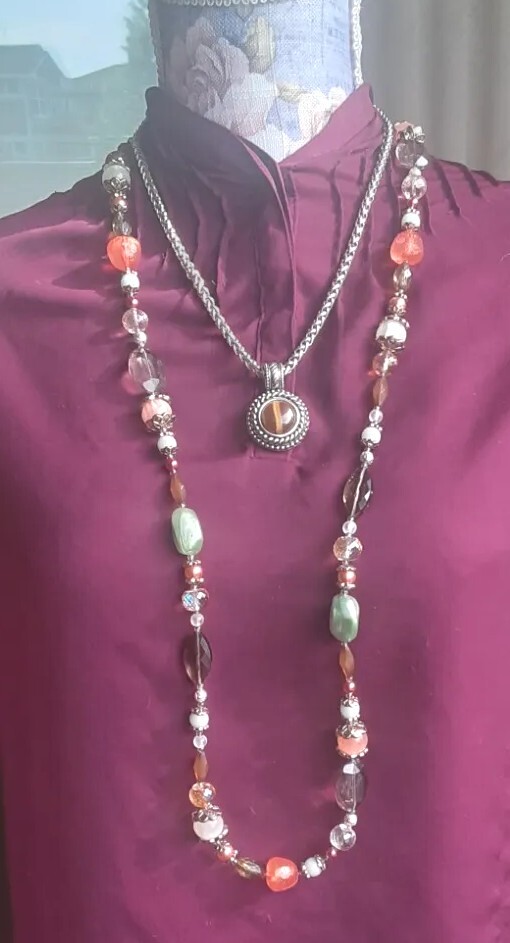 NATURAL STONE STIRLING STYLE 2 Statement piece Ne… - image 1