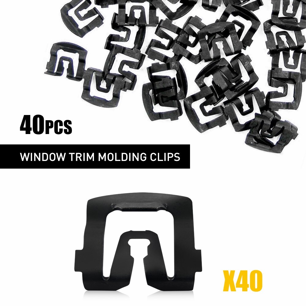 40X For Ford Windshield & Rear Window Trim Molding Clips-1965-1993 C5ZZ6543413-B