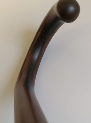 *SECOND* Cherry Wood Crook with Ferrule Walking Stick Cane Exotic 28" SHORT - Picture 4 of 5