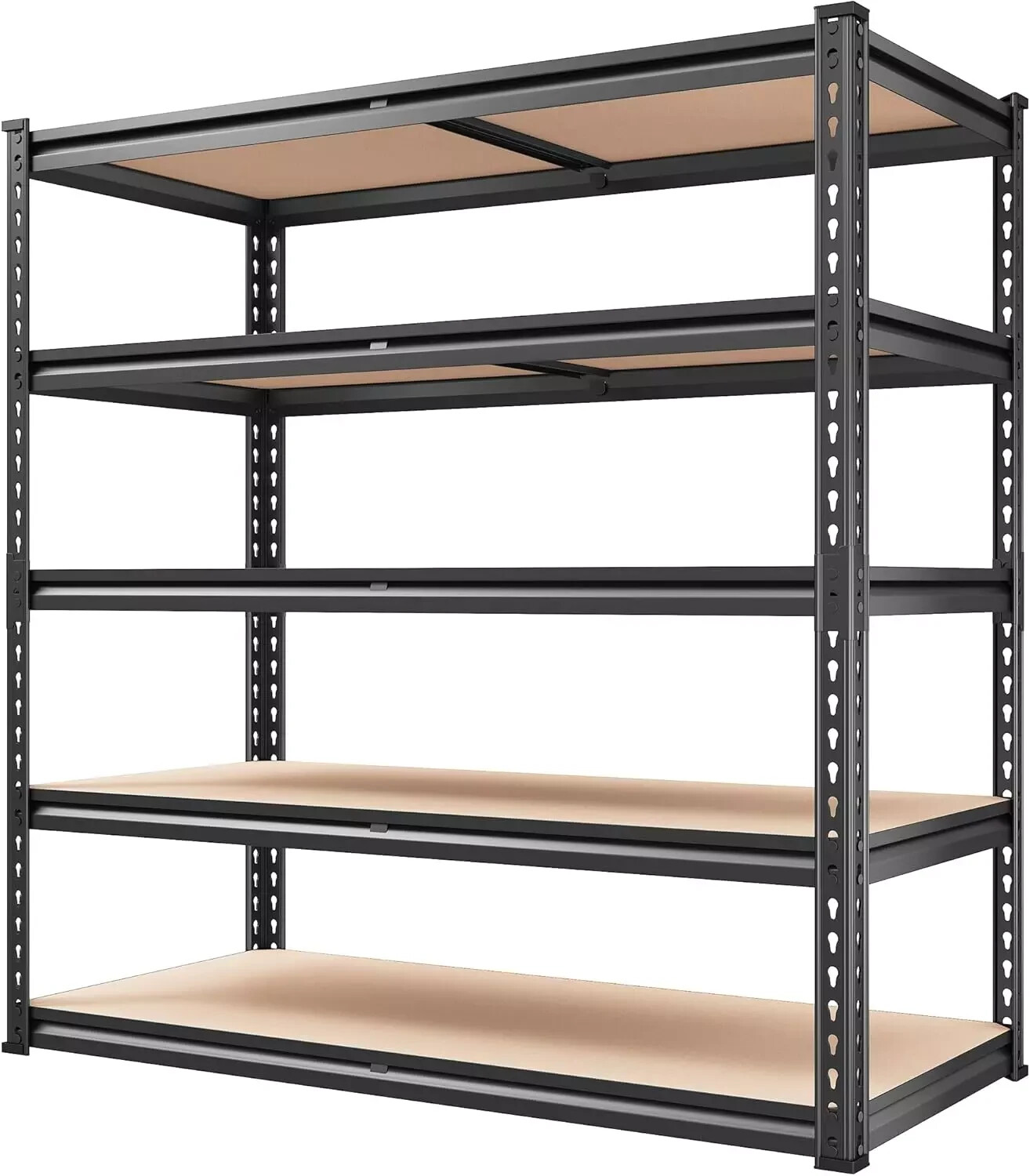 2000LBS Garage Shelving 72''H Storage Shelves Heavy Duty Shelving 5 Tier Metal
