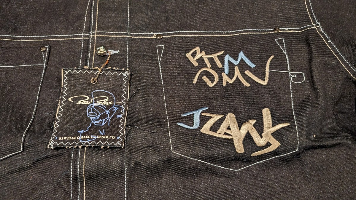 Vintage Y2K Raw Blue 3XL Denim Jacket NWT! Deadstock Urban Hip Hop 