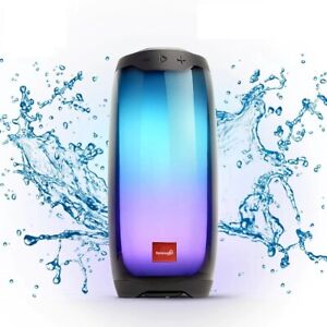 Renewgoo GlowGoo Speaker Portable Bluetooth Wireless Waterproof LED Light Show - Click1Get2 Half Price