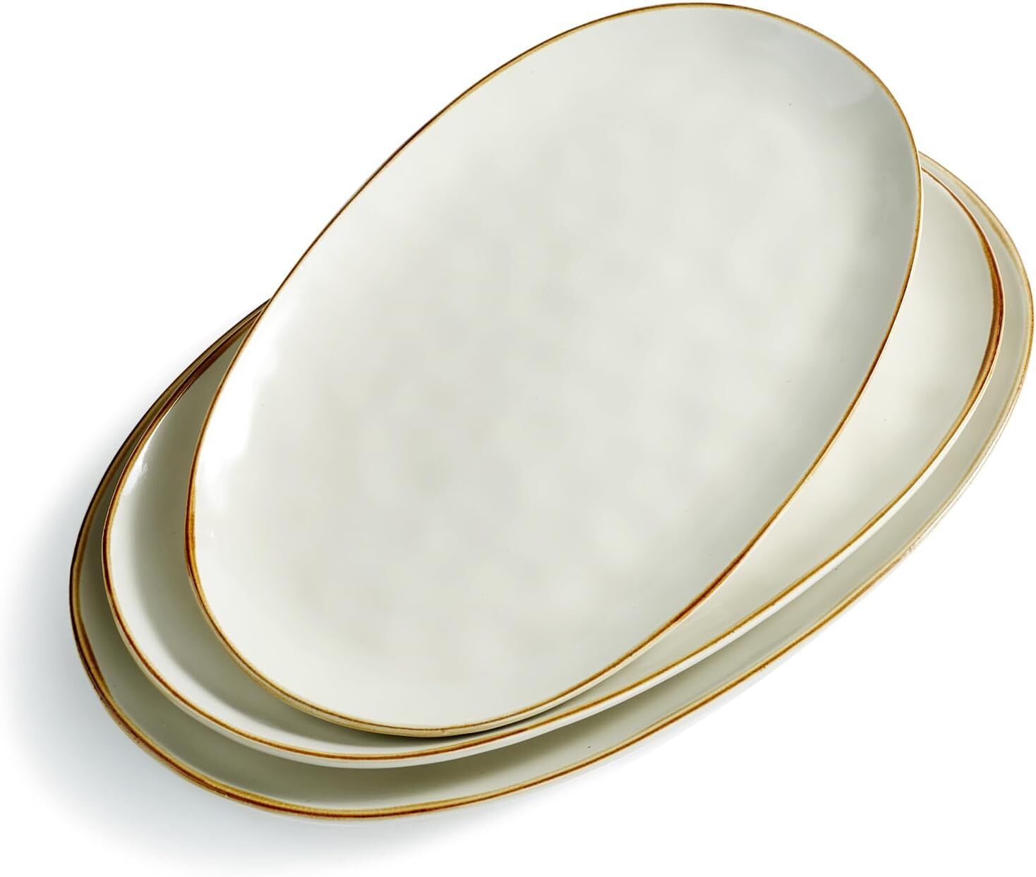famiware Serving Platter, Oval 15.59/14.3/12.9inch Serving Dishes