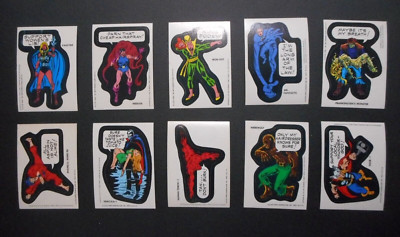 1974 MARVEL COMIC BOOK HEROES STICKERS ''TAN BACK TEST'' (PICK A SINGLE) TOPPS