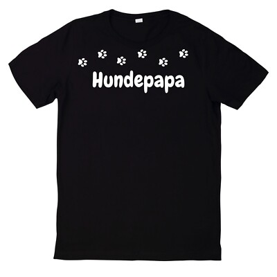 Dog Dad Paw Print Cotton T-Shirt