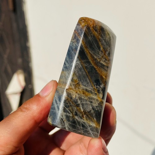 347g Natural Purple Flash Labradorite Freeform Crystal Display Specimen Healing - Picture 6 of 21