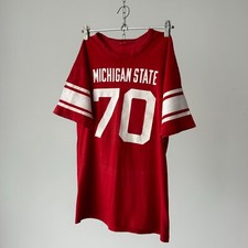 Vintage 1970s NCAA  Michigan State Spartans 70 Champion Red T-Shirt Size M