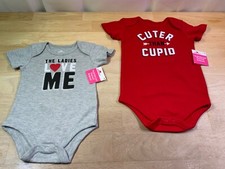 New Baby Boy's Celebrate Valentine's Bodysuits--The Ladies Love Me or U Pick  