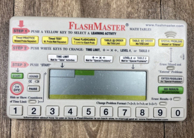 Flash Master Math Tables MT1A Educational Electronic Toy Learning Activity