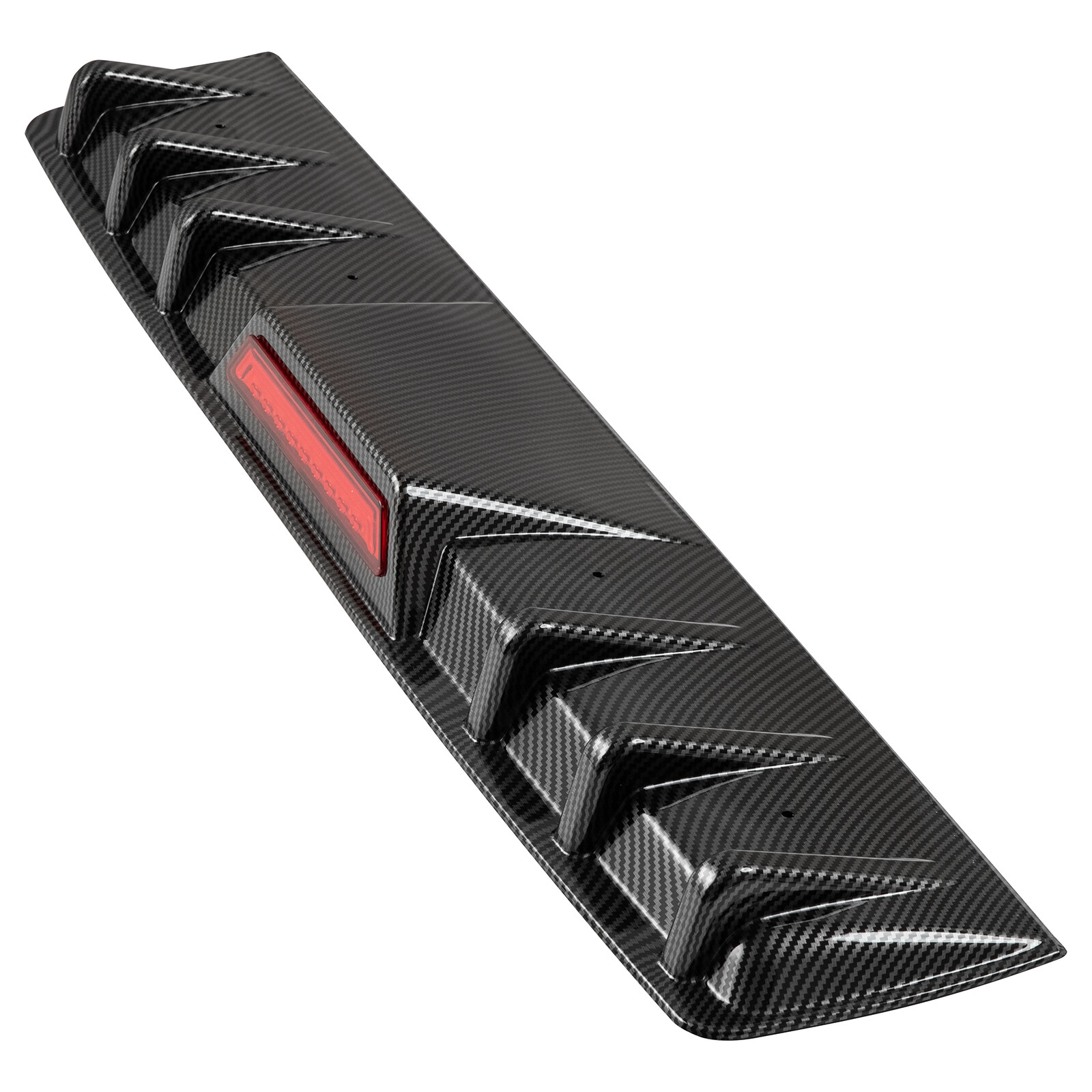 For Hyundai Sonata Rear Bumper Diffuser w/LED Brake Stop Tail Light Spoiler