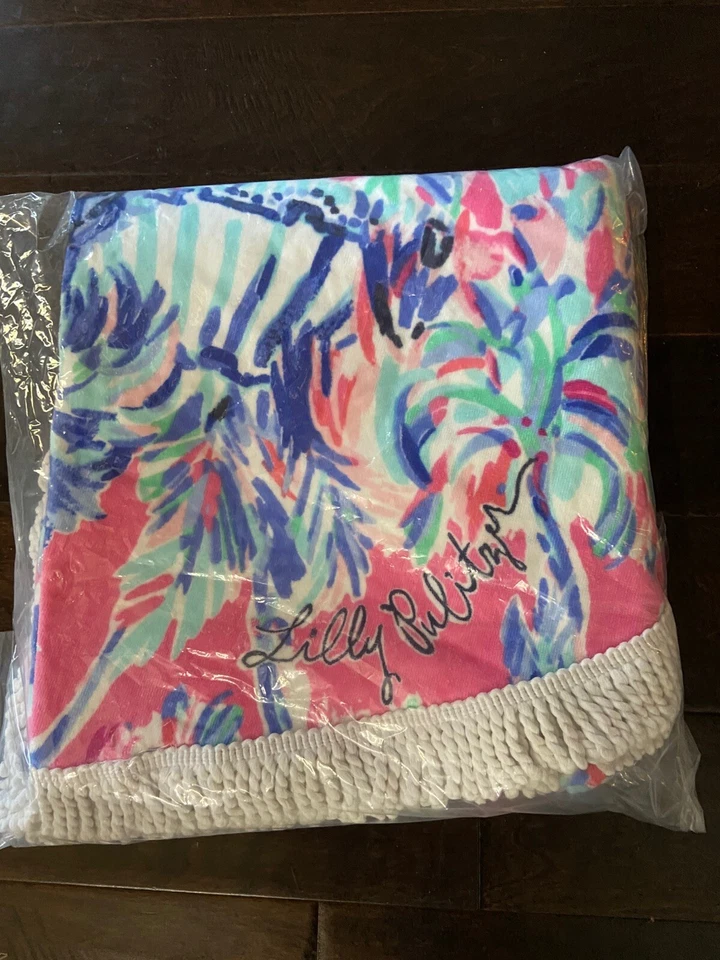 Lilly Pulitzer 60" Round Beach Towel in Cabana Cocktail - Image 4 of 4