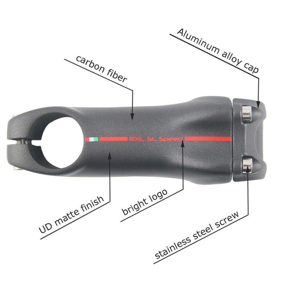 Carbon Bike Stem UD Matt 6/17° MTB Handlebar Stem 70-130mm Road Racing Bike Stem - Image 2 of 4