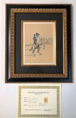 Framed Henri Toulousse-Lautrec ''Ecuyere De Haute Ecole-La Pointage'' Lithograph