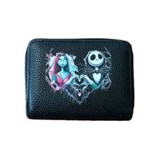 Black Jack And Sally-Nightmare Before Christmas Wallet Women's Dual Zipper