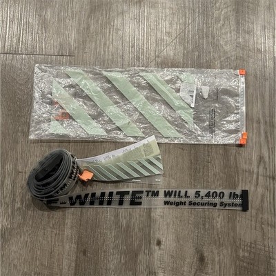 Off-White Industrial Belt Clear Black Buckle Zip Tie Adjustable new with tags