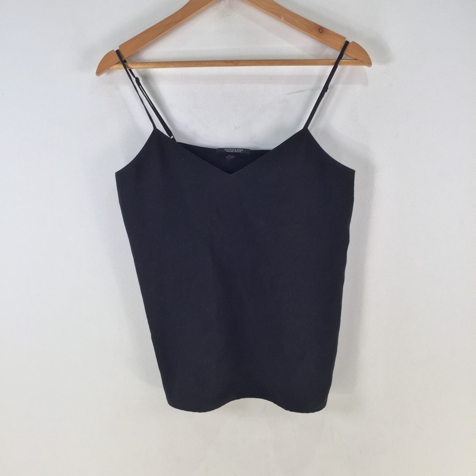 Scotch & soda womens cami tank top size S aus 8 black sleeveless Vneck 125072