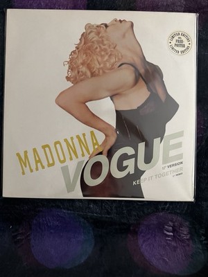 MADONNA 12 INCH VOGUE REMIXES GENTLY USED VINYL & SLEEVE EXCELLENT POSTER NEW!