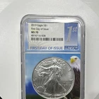 U.S. Mint 2019 American Silver Eagle $1 1 oz .999 Silver NGC MS70 FDOI
