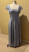 Azazie Dusty Blue A-Line Chiffon Dress - Sz A10 6 