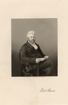 Antiker Portrait Druck - Robert Chambers - Autor und Verleger - Pfund - Mayall - 1860