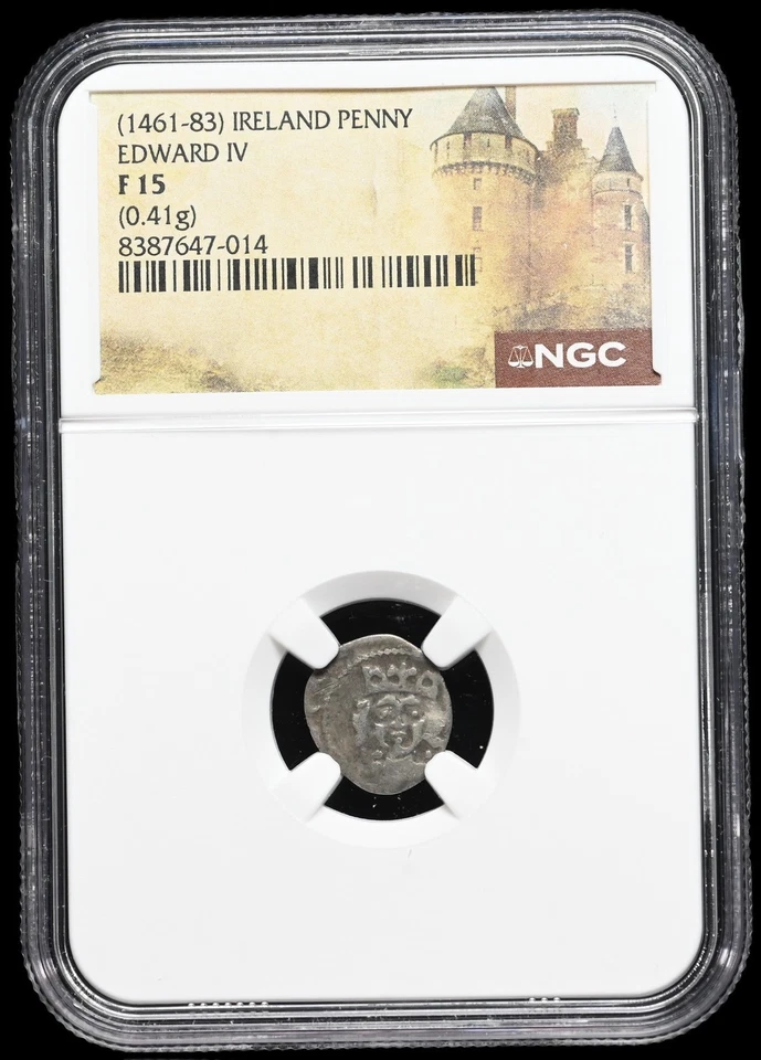 IRELAND. Edward IV, 1471-1483. Silver Penny. Dublin, Burns Type 6a, NGC F15 - Image 3 of 4
