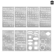 Reusable 8-Design Metal Stencils: Perfect for Art, Engraving Journaling