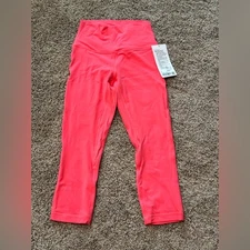 Lululemon Align 21” high rise coral orange leggings size 6 new with tags NWT
