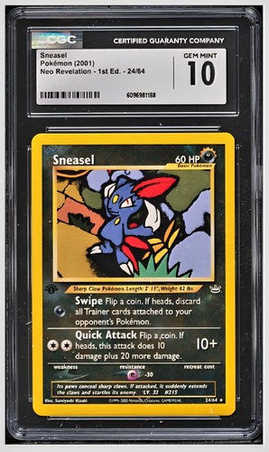Sneasel (1st Edition) graded CGC 10 for sale on eBay